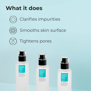 COSRX Two in One Poreless Power Liquid toner in a 100mL bottle, showcasing clear liquid and minimalist packaging.