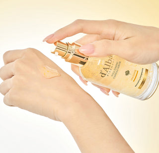 D'Alba White Truffle First Oil Capsule Serum in a 100ml bottle, featuring a luxurious oil serum with white truffle extract.