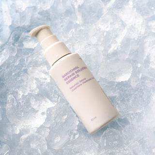 Deoproce Bakuchiol Repair Solution Essence 50ml bottle, clear liquid skincare essence for skin rejuvenation and repair.