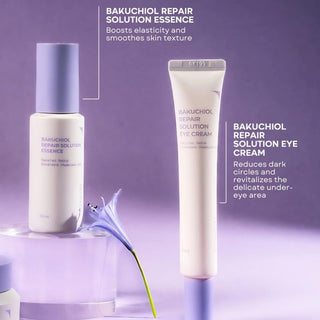 Deoproce Bakuchiol Repair Solution Eye Cream in 30g jar, featuring a smooth, hydrating cream for delicate eye area skin.