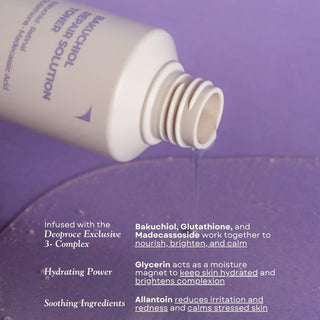 Deoproce Bakuchiol Repair Solution Toner 150ml bottle showing clear liquid and minimalist label design.