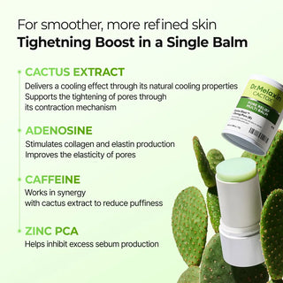 Dr. Melaxin Cactox Pore Relief Multi Balm 25g jar showing the soothing balm with cactus extract for pore care.
