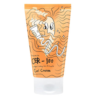 Elizavecca CER-100 Collagen Coating Hair A+ Muscle Curl Cream 120mL for nourishing, defining curls, and adding shine to hair.