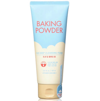 Etude Baking Powder B.B Deep Cleansing Foam 160mL, a gentle facial cleansing foam with baking powder for deep pore cleaning.