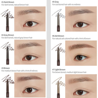 Etude Drawing Eye Brow pencil in 0.25g with a sharpened tip, designed for precise eyebrow shaping and natural-looking color.