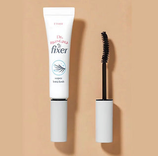 Etude Dr. Mascara Fixer for Super Long Lash 6g, clear mascara fixer with brush for enhancing lash length and hold.