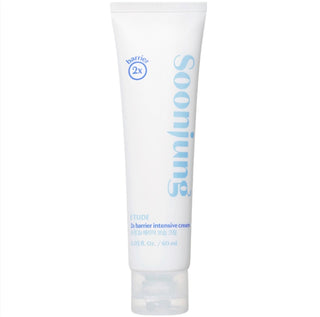 Etude House SoonJung 2x Barrier Intensive Cream in a jar, showing the creamy texture of the serum and moisturizer.