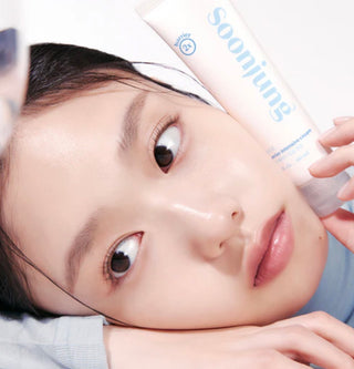 Etude House SoonJung 2x Barrier Intensive Cream jar showing creamy texture and label, part of the serum and cream skincare line.
