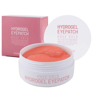 Foodaholic Hydrogel Eyepatch in rose gold, soothing under-eye treatment with a luxurious, metallic finish.