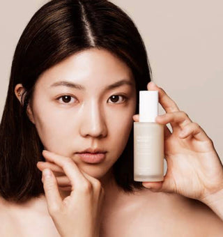 Haruharu Wonder Black Rice Hyaluronic Anti-Wrinkle Serum bottle, 50ml, with sleek black packaging and dropper applicator.