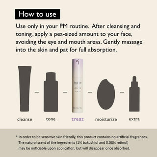 Haruharu Wonder Black Rice Night Knight Retinol Serum 20mL in a sleek bottle, designed for nighttime skincare and skin renewal.