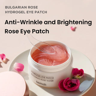 Heimish Bulgarian Rose Hydrogel Eye Patch, 60-count, soothing eye patches with rose extract for revitalizing and hydrating the skin around eyes.