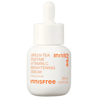 Innisfree Vita C Green Tea Enzyme Brightening Serum 30mL bottle with green tea extract and brightening ingredients.