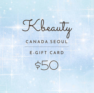 KBeauty Canada gift card featuring a sleek design, perfect for gifting beauty treatments or products from KBeauty Canada.