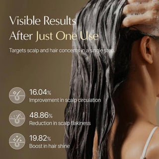 Lilyeve Grow Turn 3D Volume Shampoo in 200ml bottle, showing the shampoo's packaging with purple and white design.