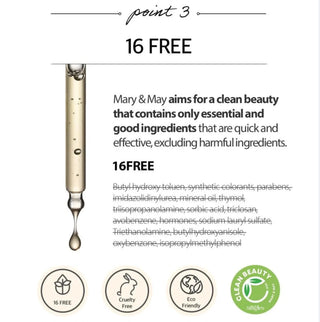Mary&May 6 Peptide Complex Serum in a sleek bottle, showcasing the serum's smooth texture and modern packaging.