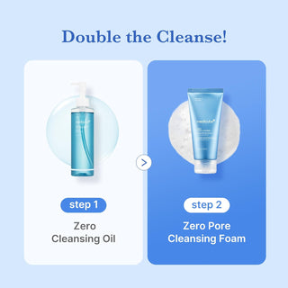 Medicube Zero Foam Cleanser 120g bottle showing a white foaming facial cleanser in a clear pump bottle.