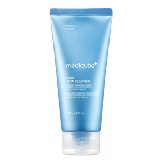 Medicube Zero Foam Cleanser 120g, gentle Korean cleansing foam with soft lather, ideal for deep facial cleaning and refreshed skin.