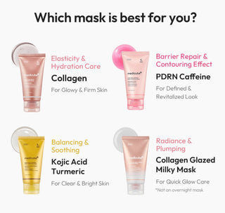 Medicube Collagen Milk Toning Wrapping Mask, 75mL, a nourishing face mask with collagen and milk for toned skin.