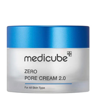 Medicure Zero Pore Cream 2.0 in a 50mL jar, a facial cream with a smooth texture, designed to minimize pores.