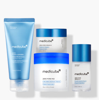 Medicube Zero Pore Serum 2.0 in 37mL bottle, clear serum with lightweight texture, designed to minimize pores and brighten skin.