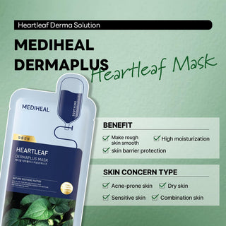 Mediheal Dermaplus face sheet mask in 22mL packaging, designed for nourishing and revitalizing skin.