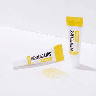 Mediheal Pantenolips Serum Honey 10mL bottle with dropper, highlighting nourishing skincare in a clear glass container.
