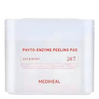 Mediheal Phyto-Enzyme Peeling Pads in a 200mL bottle, featuring 90 toner pads for gentle exfoliation and skin renewal.