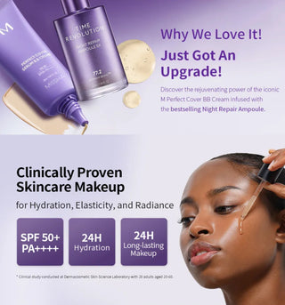 MISSHA M Perfect Cover Serum BB Cream in 50ml, featuring smooth, even skin coverage with a natural finish.