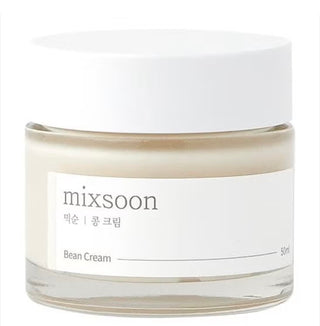Mixsoon Bean Cream moisturizer in a jar, showcasing its smooth, creamy texture for nourishing skin care.