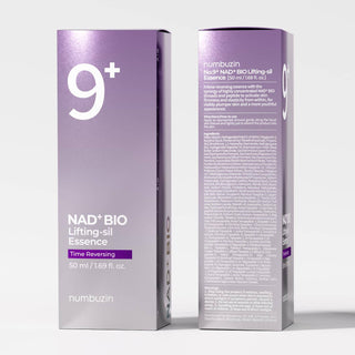 Numbuzin No.9 NAD Bio Lifting Essence bottle, 30ml, skincare essence with anti-aging and skin revitalizing properties