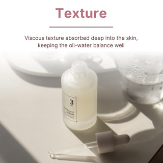 Numbuzin No.3 Skin Softening Serum in a clear glass bottle with dropper for nourishing skin care.