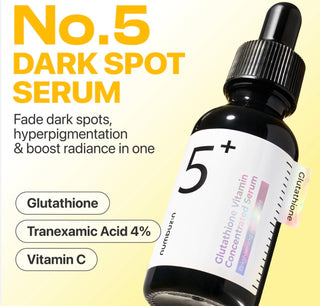 Numbuzin No.5 Vitamin Concentrated Serum in a sleek bottle, showcasing a nourishing skincare product for radiant skin.