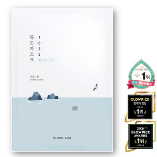 ROUND LAB 1025 Dokdo Water Gel Mask Sheet, a hydrating face sheet mask in 30mL packaging with a soothing, water-rich formula.