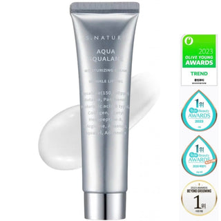 S.NATURE Aqua Squalane Moisturizing Cream in 60ml jar, smooth cream with hydrating and nourishing formula for healthy skin