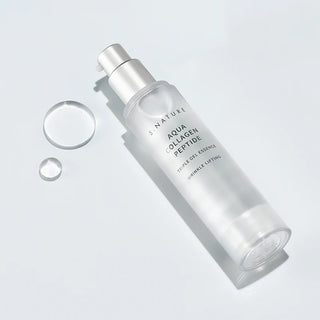 S.NATURE Aqua Collagen Peptide Triple Gel Essence 50ml, clear gel in a jar, designed for skin hydration and collagen boost.