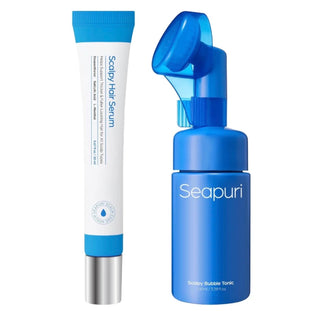Seapuri Scalpy Bubble Tonic 100mL hair treatment bottle with a pump dispenser.