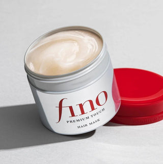 Shiseido Fino Premium Touch penetrating serum hair mask in 230ml jar, designed for deep nourishing hair care.
