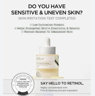 Skin1004 Madagascar Centella Retinol 0.2% Boosting Shot Ampoule 30ML bottle with dropper for skincare.