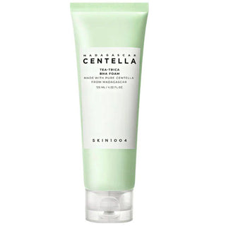 Skin1004 Madagascar Centella Tea-Trica BHA Foam cleansing foam with gentle bubbles and natural ingredients for clean, refreshed skin.