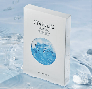 SKIN1004 Madagascar Centella Hyalu-Cica hydrating face sheet mask, 23mL, soothing and moisturizing skincare treatment.
