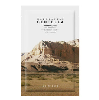 SKIN1004 Madagascar Centella Watergel Sheet Ampoule Mask, a soothing facial sheet mask with Centella extract for hydration and calming.