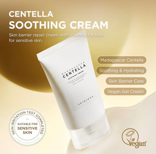 Skin1004 Madagascar Centella Soothing Cream moisturizer in a 30ml jar showing the product label and packaging details.