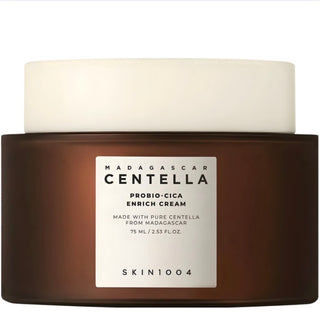 Skin1004 Madagascar Centella Probio-Cica Enrich Cream moisturizer, designed for intensive barrier repair and sensitive skin care.