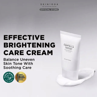 Skin1004 Madagascar Centella Moisturizer with brightening capsules, featuring a smooth cream texture in a jar.