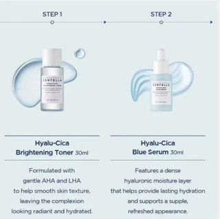 SKIN1004 Madagascar Centella Hyalu-cica travel skincare kit with 120ml of soothing creams and serums for healthy skin.