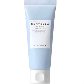 Skin1004 Madagascar Centella Hyalu-Cica Sleeping Pack in a 100ml jar, featuring a soothing sleeping mask with centella and hyaluronic acid.