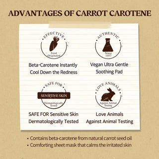SKINFOOD Carrot Carotene Face Mask 27ml, creamy orange mask with carrot extract for nourishing skin.