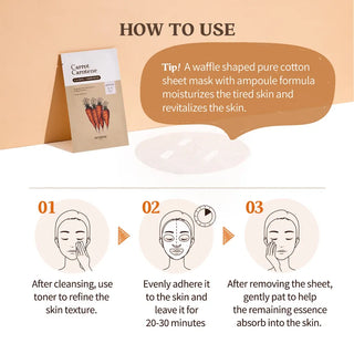 SKINFOOD Carrot Carotene Face Mask in 27ml jar, showing the bright orange mask and packaging for nourishing skin treatment.