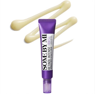 Some By Mi Retinol Intense Advanced Triple Action Eye Cream showing the sleek tube against a white background